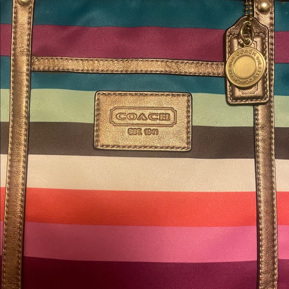 Coach Multicolor Striped Legacy Bag - Picture 2 of 16